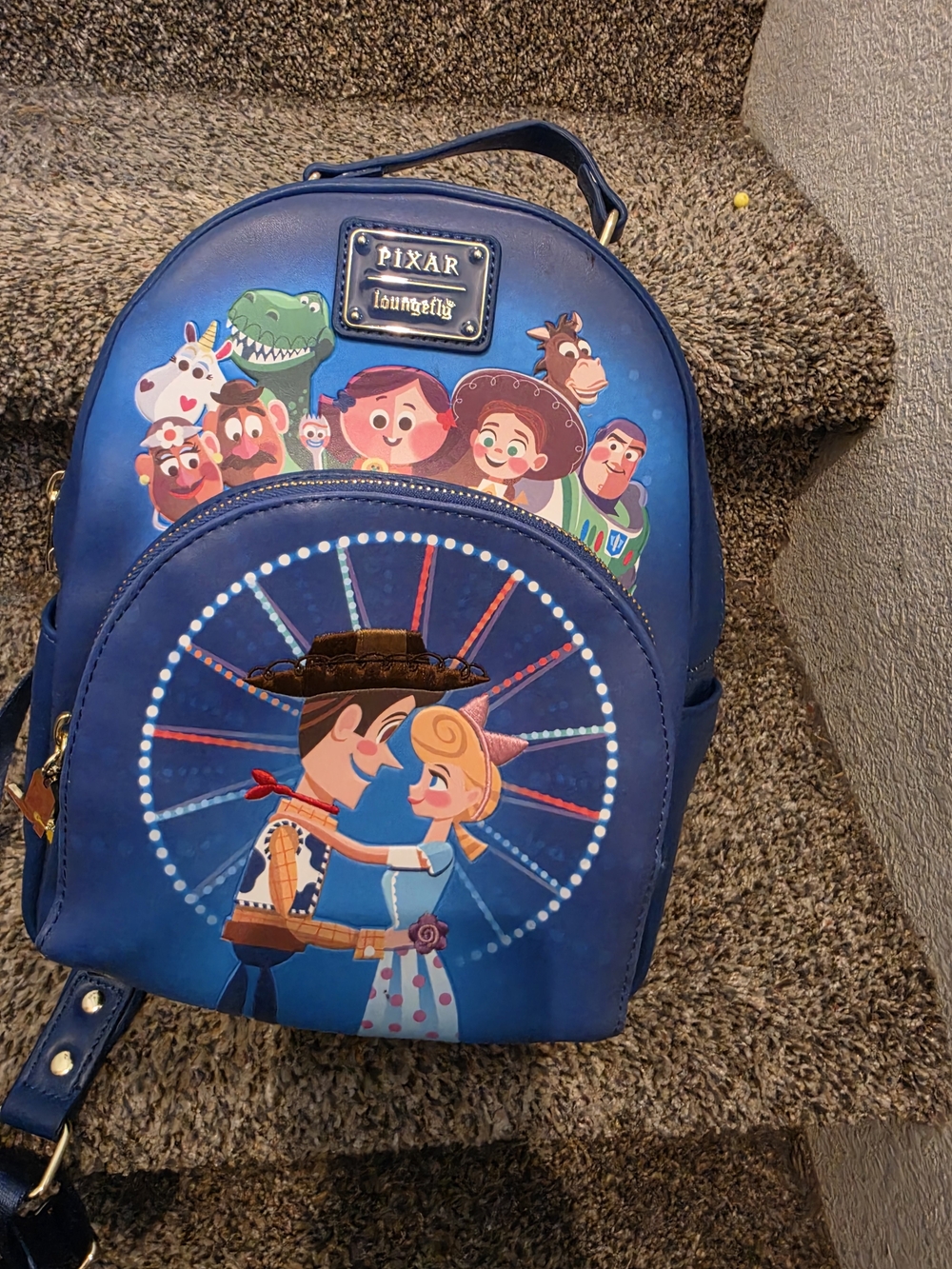 Loungefly Blue Toy Story Kids Backpack with Character Artwork